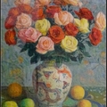 玫瑰花 1989油畫 阿波羅畫廊收藏