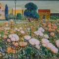 玫瑰花園 1990油畫