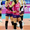 南韓「排球女神」李多英（右）和雙胞胎姐姐李在英