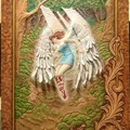 天使——A3創意皮雕掛飾