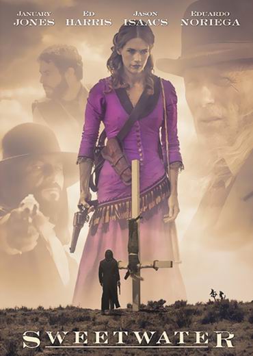 《Sweetwater》海報,珍妮艾莉瓊斯在片中飾演妓女。(劇照) 珍妮艾莉瓊斯(January Jones)