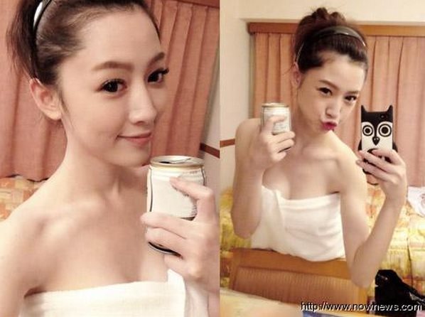 沐浴後楊可凡自拍好身材一覽無遺。(圖/翻攝自楊可凡粉絲團)