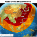 外國媒體對中國反艦彈道導彈的射程評估。「東風-21丙」和「東風-21丁」的攻擊範圍分別用紅色和橘色在地圖中標示出來。