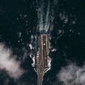 网传卫星拍摄的中国航母海试图