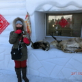 雪博會展示獵戶的家外牆
