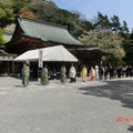 古典日本神社的婚禮剛開始