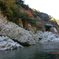 吉野川上游兩岸為含礫片岩