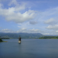 火山旁湖泊的取水設施