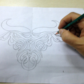 牛頭紋身圖案設計